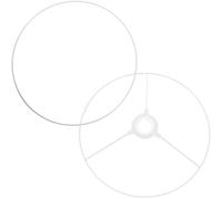 COOPHYA Anillo de Fijación de Lámpara de Metal Blanco para Lámparas de Mesa y Candelabros, sin Pérdida de Color, Modelo E27, Juego de 1 Set
