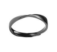COOPHYA Anillo para Hombre S925 de Plata Fina Diseño Abierto Mobius Símbolo Eterno Anillo Delicado Día de San Valentín Negro