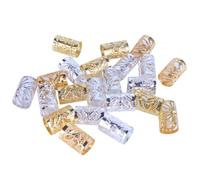COOPHYA Anillos Cabello de Aleación Dorada y Plateada, Accesorios para Trenzas Fáciles de Manipular sin Herramientas, Pack de 100 Piezas Adecuado para Fiesta y Festival