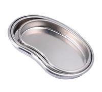 COOPHYA Bandejas de Acero Inoxidable para Uso Médico, Diseño Sanitario Costuras, 3 Piezas, Ideales para Procedimientos Clínicos y Laboratorio