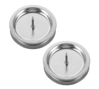 COOPHYA Bases para Quemadores de Moxa de Acero Inoxidable Resistentes al Calor y Fáciles de Limpiar, Juego de 2 Piezas Bandeja Redonda para Varillas de Moxa en Terapia Alternativa