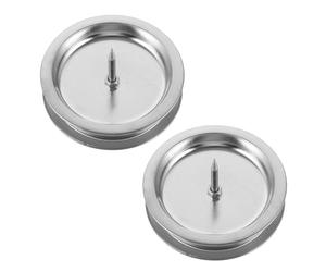 COOPHYA Bases para Quemadores de Moxa de Acero Inoxidable Resistentes al Calor y Fáciles de Limpiar, Juego de 2 Piezas Bandeja Redonda para Varillas de Moxa en Terapia Alternativa