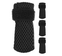 COOPHYA Botines Antiarañazos para Gatos Negros de Poliéster 4 Piezas, Protectores Ajustables para Patas, Ideales para Baño y Administración de Medicamentos