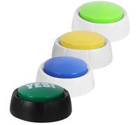 COOPHYA Botones de Entrenamiento para Perros Que Hablan, 4 Piezas Resistentes al Desgaste Función de Grabación y Material Abs para Comunicación y Entretenimiento de Color Aleatorio
