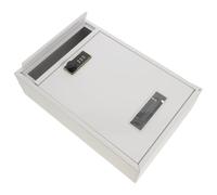 COOPHYA Buzón de Sugerencias Seguro con Cerradura de Combinación y Ranura | Hierro y Metal, Montaje en Pared, Acabado Blanco Moderno, para Oficinas, Entradas y Recogida Rápida