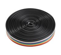 COOPHYA Cable Plano Idc de Pines Arcoíris Metros con Refuerzo para Electrónica y Dispositivos Digitales