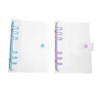 COOPHYA Carpetas A6 Transparentes de PVC 2 Piezas Funda para Cuaderno de 6 Anillas Protectora para Oficina y Escolar