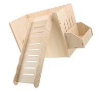 COOPHYA Casa para Cobayas de Madera Diseño de Hierba Hueca, Desmontable y Fácil de Limpiar, Adecuado para Hábitats de Hámsters y Pequeños Roedores