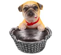 COOPHYA Cenicero Artístico de Resina Forma de Perro Amarillo, Cenicero de Mesa Divertido y Decorativo para Hogar y Oficina, Accesorio Peculiar para Sala y Escritorio
