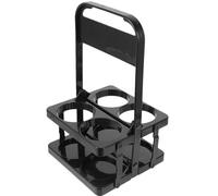 COOPHYA Cesta Plegable Portabebidas para 4 Botellas de Cerveza Asa Negra, Organizador Portátil para Botellas y Portavasos, Adecuado para Fiestas, Picnic y Uso Doméstico