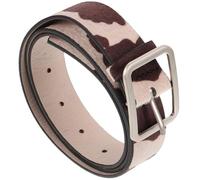 COOPHYA Cinturón Boho Mujer con Estampado de Vaca Estilo Western para Mujer, Cinturón Occidental de PU Resistente para Ocasiones Casuales y Citas