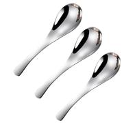 COOPHYA Cucharas de Cocina Mango Ergonómico de Acero Inoxidable y Cabeza Redonda Utensilios Duraderos Juego de 3 para Vajilla del Hogar y Uso Diario