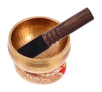 COOPHYA Cuenco De Tibetano De 8cm Con Bastón y Cojinete Cuenco Para Yoga Decoración Zen Para Relajación y Alivio Del Estrés