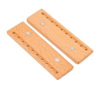 COOPHYA Hebillas Magnéticas de Madera Rectangulares para Bolsos Decoración Creativa DIY Agujeros para Manualidades Color Claro Par de 2 Accesorio para Cierre y Personalización de