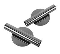 COOPHYA Jarrones Colgantes de Metal Adhesivos para Flores Artificiales en Color Negro, 2 Unidades, Soporte sin Taladro para Decoración Minimalista Nórdica en Interiores y Salones