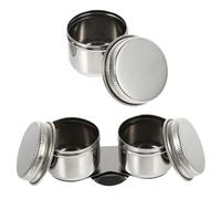 COOPHYA Juego de 2 Vasos para Paleta de Óleo Tapa, Acero Inoxidable y Plástico, Recipiente para Mezclar Colores y Lavadora de Pinceles, Adecuado para Artistas y Limpieza de Reutilizable