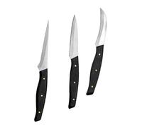 COOPHYA Juego de Cuchillos para Trinchar Frutas de Acero Inoxidable Mango de Madera, Kit de 3 Piezas para Tallado y Corte de Alimentos, Herramienta de Cocina Práctica para Frutas