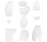 COOPHYA Juego de Plantillas Acrílicas para Manualidad DIY de Osos de Memoria, Patrón de Costura para Peluche, Material Acrílico Blanco, Adecuado para Actividades Familiares