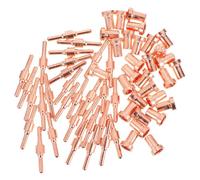 COOPHYA Kit de 80 Boquillas y Electrodos de Cobre Dorado para Cortadora de Plasma Resistente Oxidación y Piezas de Desgaste para Uso Profesional