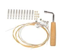 COOPHYA Kit de Cuerdas de Lira Resistentes Llave de Afinación y Accesorios de Clavijas para Arpa de Lira, Material de Cobre y Madera, 1 Set Profesional