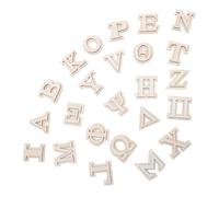 COOPHYA Letras Griegas de Madera sin Terminar para Proyectos DIY y Pintura, Diseño de Doble Capa, 24 Piezas Decorativas para Arte Mural y Manualidades