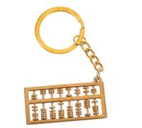 COOPHYA Llavero Colgante de Ábaco de Cobre Dorado, Fácil de Llevar y Arte Decorativo, Accesorio Único para Colgar Bolsos o Llaves en Estilo Chino