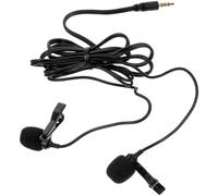 COOPHYA Micrófono de Solapa Profesional Clip Pequeño, Cable PVC Resistente, Doble Entrada para Grabación en Directo y Conferencia, Micrófono de Alta Sensibilidad para Smartphone