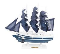 COOPHYA Modelo de Barco de Madera Vintage de 24 Cm, Adorno Náutico Retro para Decoración del Hogar, Escritorio y Oficina, Artesanía Tela No Tejida, Decoración Marinera Estilo Aleatorio