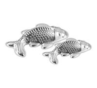 COOPHYA Molde de Metal para Pasteles Forma de Carpa Koi 3d, Set de 2 Piezas (tamaño Pequeño y Grande), Moldes para Hacer Gelatina Casera y Chocolate, Utensilios para Hornear en Cocina