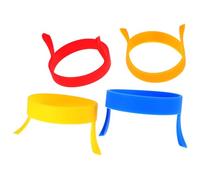 COOPHYA Moldes de Silicona para Huevos Fritos Redondos Asas Dobles Resistentes a Altas Temperaturas, Pack de 4 Piezas para Preparar Desayuno y Tortitas