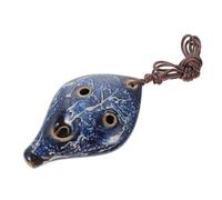 COOPHYA Ocarina de Porcelana y Sonido Maravilloso en Forma de Hoja 6 Agujeros Instrumento de Viento con Tonos Extraordinarios para Principiantes