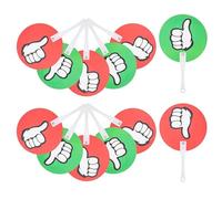 COOPHYA Paletas de Respuesta Sí y No para Aula, 12 Piezas de Plástico Diseño Reversible Verde y Rojo para Simulación Verdadero o Falso y Votación Escolar