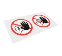 COOPHYA Pegatinas Autoadhesivas Material PVC de Señal de Advertencia No Tocar Visibles desde Lejos, Paquete de 2 Unidades para Superficies Lisas y Fábricas