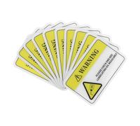 COOPHYA Pegatinas de Advertencia Industrial Autoadhesivas Pvc 8x5 Cm 10 Unidades para Maquinaria y Equipos, Señal de Advertencia Adhesiva de Alta Visibilidad para Fábricas, Almacenes