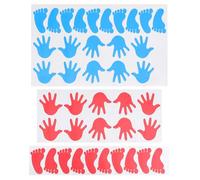 COOPHYA Pegatinas de Pared Adhesivas Huellas de Pies y Manos en Pvc, 40 Piezas, Fáciles de Pegar Residuos, Decoración Creativa para Habitaciones Infantiles y Salón