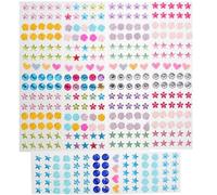 COOPHYA Pegatinas Multiusos de Gemas de Imitación Acrílicas de 5 Clarass y Brillantes Color Aleatorio para Manualidades para Decorar Álbumes y Fiestas
