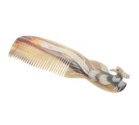 COOPHYA Peine de Cuerno de Buey Natural Antistático para Cabello Liso, Peine de Masaje Multiusos Hecho a Mano, Tamaño Mediano, Color Natural Aleatorio, Herramienta de Color Aleatorio