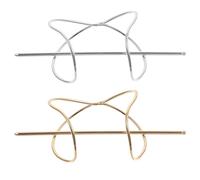 COOPHYA Pinzas Pelo Metálicas Irregulares 2 Piezas, Accesorios para Moños en Color Dorado y Plateado, Horquillas Vintage para Mujeres, Ideales para Bodas y Uso Diario