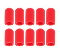 COOPHYA Puntas de Silenciador de Silicona Accesorio para Práctica de Percusión Silenciosa 10 Piezas Protección para Baquetas Diseño Rojo para Baquetas