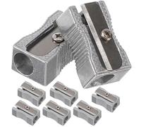 COOPHYA Sacapuntas Metálico Pequeño para Lápices y Crayones, Sacapuntas Manual Agujero, Pack de 8 Piezas, Adecuado para Estudiantes y Uso Escolar, Afilador Práctico y Duradero