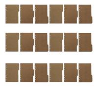 COOPHYA Separadores de Papel Kraft Color Caqui, 18 Piezas Resistentes y No Se Doblan, Ideales para Archivadores y Planificadores Escolares