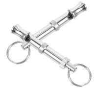 COOPHYA Silbato de Metal para Perros 2 Piezas Sonido Ultrasónico, Ligero y Portátil Cordón para Entrenamiento y Control de Cachorros y Perros Adultos