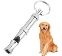 COOPHYA Silbato para Perros Ultrasónico de Metal Plateado Tono Ajustable y Sonido para Entrenamiento Eficaz Anilla Resistente para Adiestramiento Canino