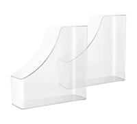 COOPHYA Soporte Transparente para Documentos y Archivador de Escritorio, Organizador de Archivos A4, Set de 2 Piezas, Estante de Almacenamiento para Oficina, Porta Libros y Carpetas