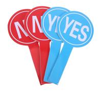 COOPHYA Tablero de Votación Portátil Reutilizable de Espuma 15x30 Cm, 4 Piezas (2 Paletas Sí 2 Paletas No) para Junta de Jueces Docentes y Votación en Aula