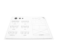 COOPHYA Tapete de Silicona para Uñas Acrílicas Blanco, Almohadilla de Práctica para Aprender Aplicación por Zonas y Técnicas Múltiples en Manicura