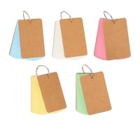 COOPHYA Tarjetas de Escritura en Blanco de Papel Kraft para Estudiantes, 5 Piezas para Personalizar y Planificar Palabras y Notas de Vocabulario