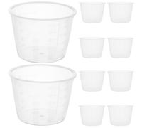 COOPHYA Tazas Medidoras de Arroz Transparentes 80 Ml, 10 Piezas de Plástico para Olla Arrocera, Medidor de Ingredientes Líquidos y Secos, Accesorio Repuesto para Cocina Diaria