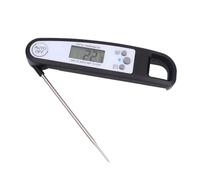 COOPHYA Termómetro Digital Plegable para Carne con Luminosa Lectura Rápida y Precisa Termómetro Electrónico para Cocina y Barbacoa Color Negro