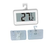 COOPHYA Termómetro Electrónico Digital con Pantalla LCD Alta Precisión para Frigorífico con Gancho y Soporte Alarma de Temperatura para Control Cocina y Conservación Alimentos